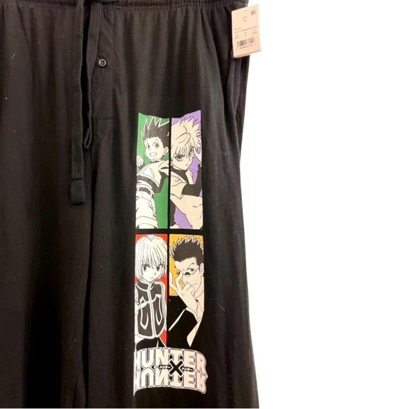 HUNTER X HUNTER anime graphic color squares black sleep pants Youth size XL - Picture 6 of 7